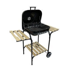 Zahradní gril na dřevěné uhlí BBQ1013 černý