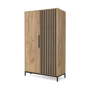Šatní skříň LAMINO 93,8 cm dub craft/černá