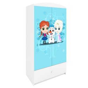 Dětská šatní skříň BABYDREAMS Ledové království bílá