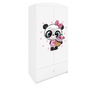 Dětská šatní skříň BABYDREAMS Panda bílá