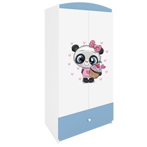 Dětská šatní skříň BABYDREAMS Panda modrá