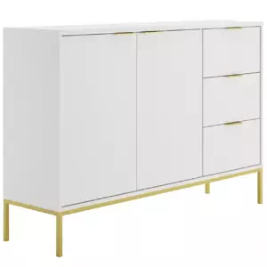 Komoda Austin150 cm bílá/zlatá
