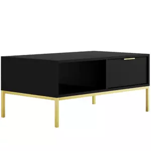 Konferenční stolek Austin 100 cm černá/zlatá