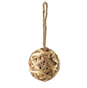 Dekorativní závěsná koule AMPARO 18 cm vodní hyacint natural