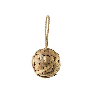 Dekorativní závěsná koule AMPARO 12 cm vodní hyacint natural
