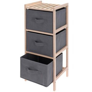 Regál PAULO 27,5x25,4x65 cm borovice/šedý
