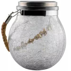 Solární LED lampa Solik 12x14,5 cm čirá/teplá bílá