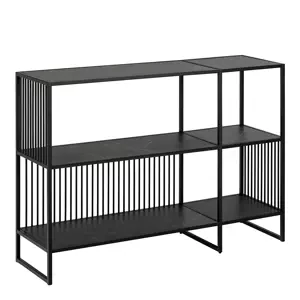 Knihovna Strington 120 cm mramorově černá
