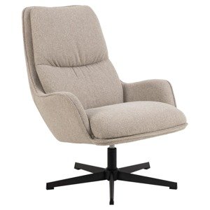 Otočné křeslo Bosley lounge béžové/černé II