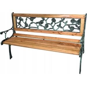 Zahradní lavička Rosisa 126 cm hnědá/černá