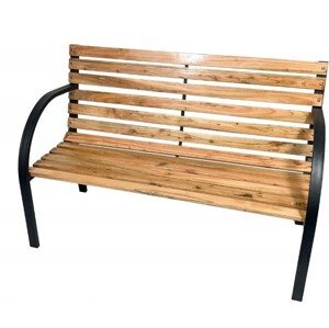 Zahradní lavička Fugra 122 cm hnědá/černá