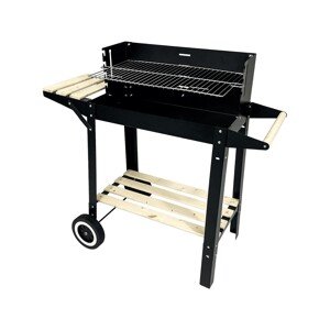 Zahradní gril na dřevěné uhlí BBQ1012 černý