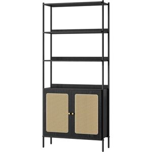 Knihovna Vasagle Balety 76 cm černo-hnědá