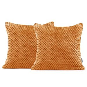 Povlaky na polštáře HENRY 2 ks 45x45 cm cihlově oranžové