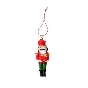 Vánoční závěsná figurka SANTA LILA 10,5 cm červená