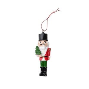 Vánoční závěsná figurka SANTA LILA 10,5 cm vícebarevná