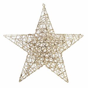 LED vánoční závěsná hvězda SANTA LILA 57 cm růžově-zlatá