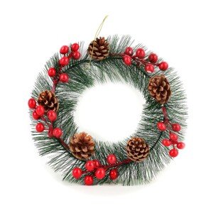 Vánoční věnec SANTA LILA 25 cm zelený