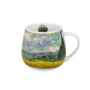 Porcelánový hrnek BARYLKA Van Gogh WHEAT FIELD 430 ml modrý