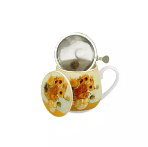 Porcelánový hrnek Van Gogh Slunečnice s infuzérem 430 ml vícebarevný