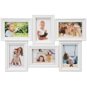 Fotorámeček BAFRA 51x35 cm 6 fotografií bílý