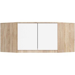 Nástavec na rohovou šatní skříň CLP 100 cm dub sonoma/bílá