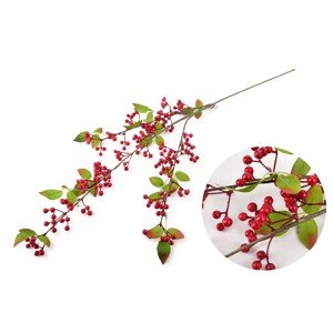 Umělá květina VIRIDIS HOLLY 88 cm červená