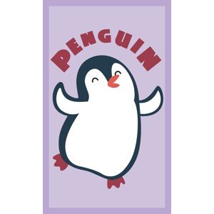 Bavlněná froté osuška PENGUIN 018 30x50 cm fialová