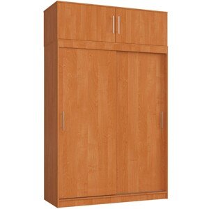 Šatní skříň s posuvnými dveřmi a nástavcem MONO CLP 150 cm olše