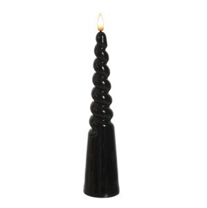 LED svíčka IDALIA SPIRAL 25 cm černá