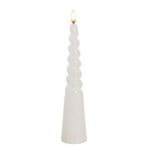 LED svíčka IDALIA SPIRAL 25 cm bílá