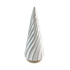 Vánoční dekorace stromek SANTA LILA 24 cm béžová/bílá