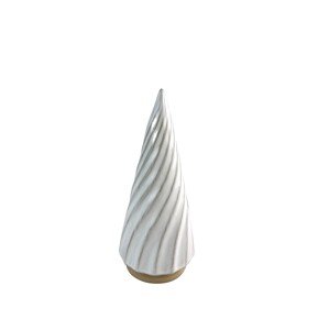 Vánoční dekorace stromek SANTA LILA 19 cm béžová/bílá