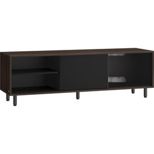 TV stolek Vasagle Radlich černý/popelavě hnědý