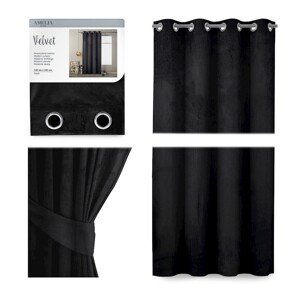 Závěs Amelia Home Velvet černý