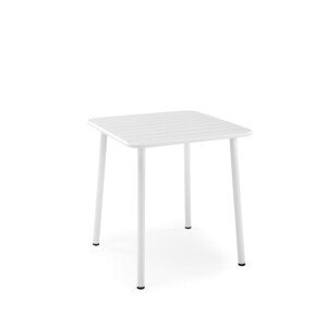 Kovový zahradní stůl Bosco 70 cm bílý