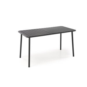 Kovový zahradní stůl Bosco 140 cm černý