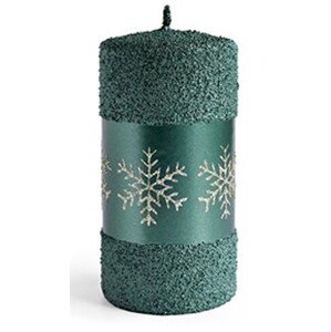 Vánoční svíčka SNOW QUEEN 7x10 cm zelená