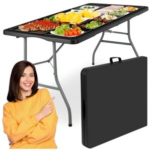 Skládací cateringový stůl RICO 152 cm černý