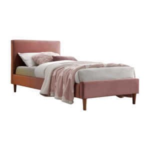 Čalouněná postel Acoma Velvet  90x200 růžová