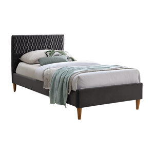 Čalouněná postel Azurro Velvet 90x200 šedá