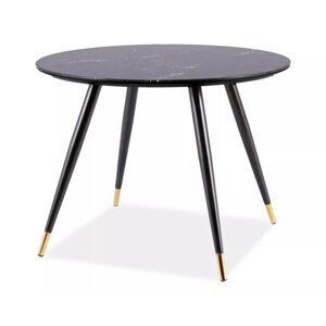 Kulatý jídelní stůl Cyryl 100 cm černý