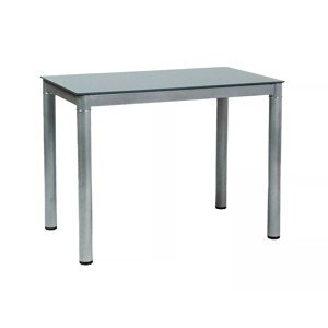 Jídelní stůl Galant 100 cm šedý/stříbrný