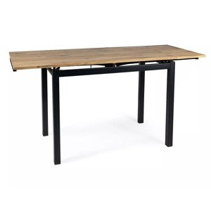 Rozkládací jídelní stůl Brandley 110/170 cm dub artisan/černý mat