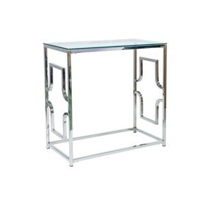 Konzolový stolek VERSACE C 80 cm stříbrný