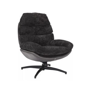 Otočné designové lounge křeslo GISELLE černé