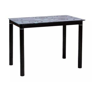 Skleněný jídelní stůl Damar 80 cm černý