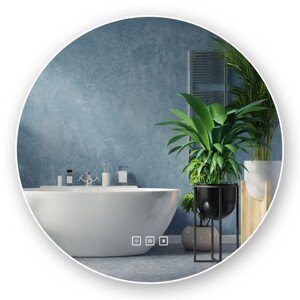 Kulaté dotykové zrcadlo s LED osvětlením Bluetooth ROUND 60 cm