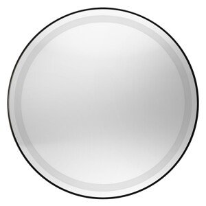 Kulaté nástěnné zrcadlo s LED osvětlením Beniamino 70 cm černé