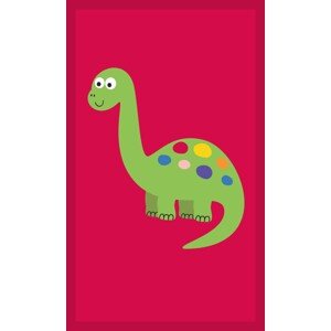 Bavlněná froté osuška DINO 014 30x50 cm červeno-růžová